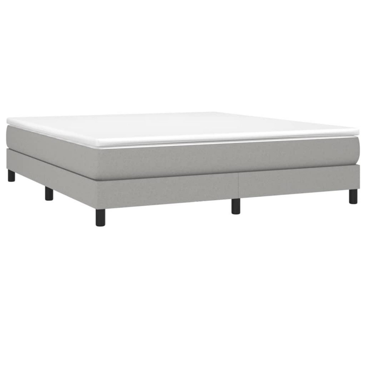 VIDAXL Sommier a lattes de lit avec matelas Gris clair 180x200cm Tissu