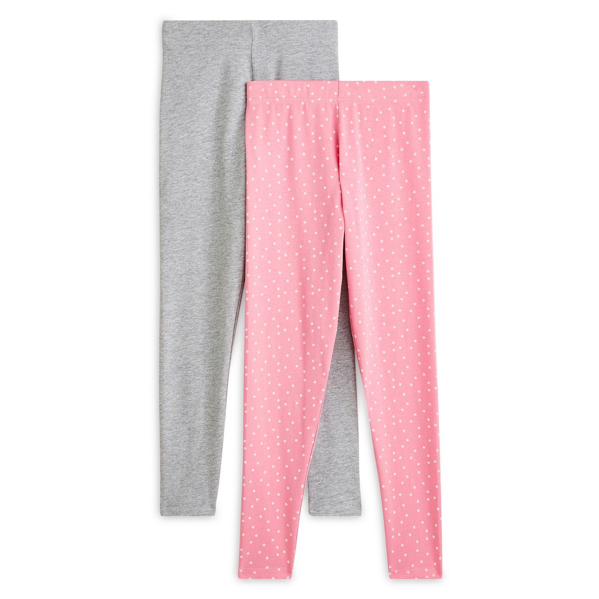 INEXTENSO Lot de 2 leggings à pois fille