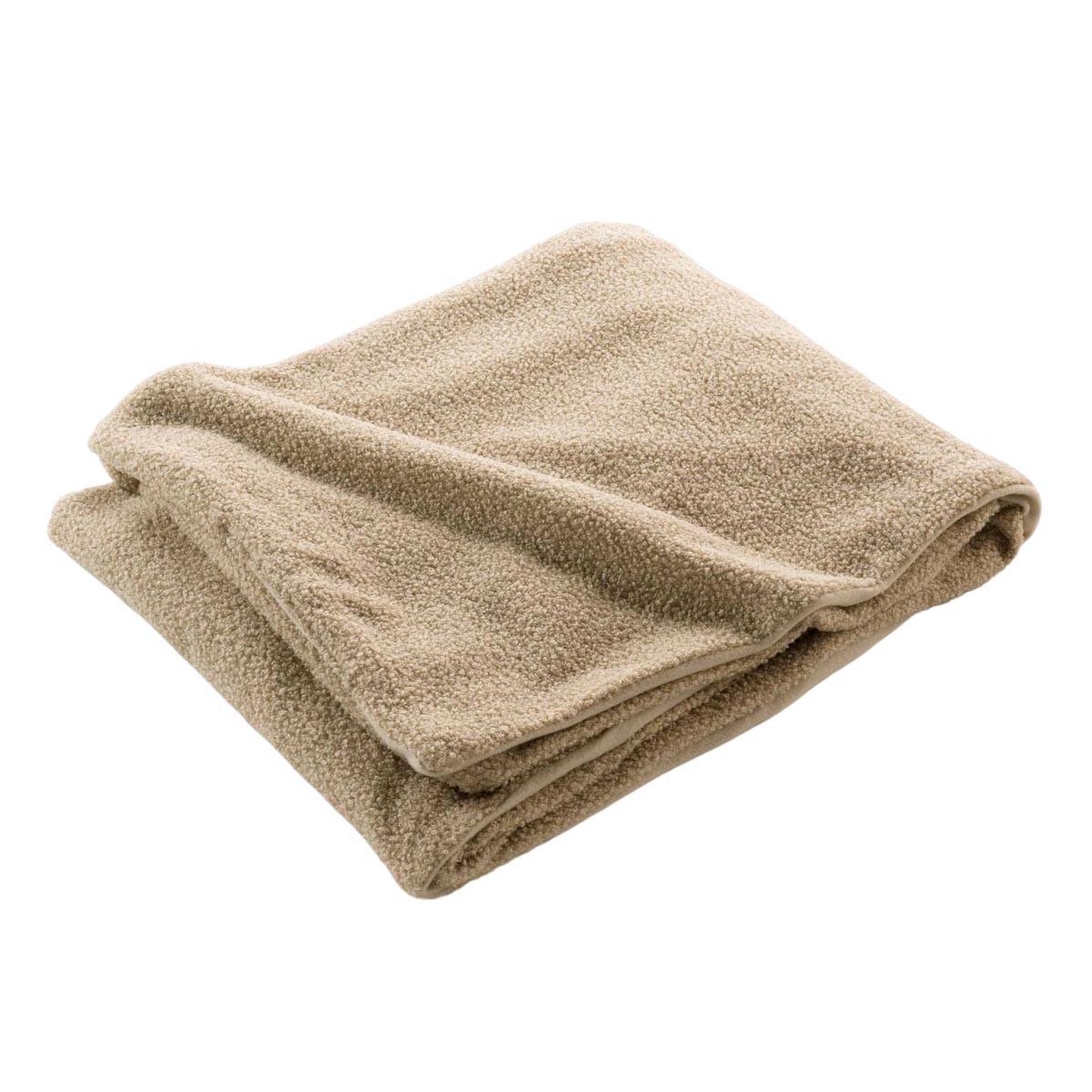 Douceur d'Intérieur Plaid bouclette  wooly  180x220cm beige