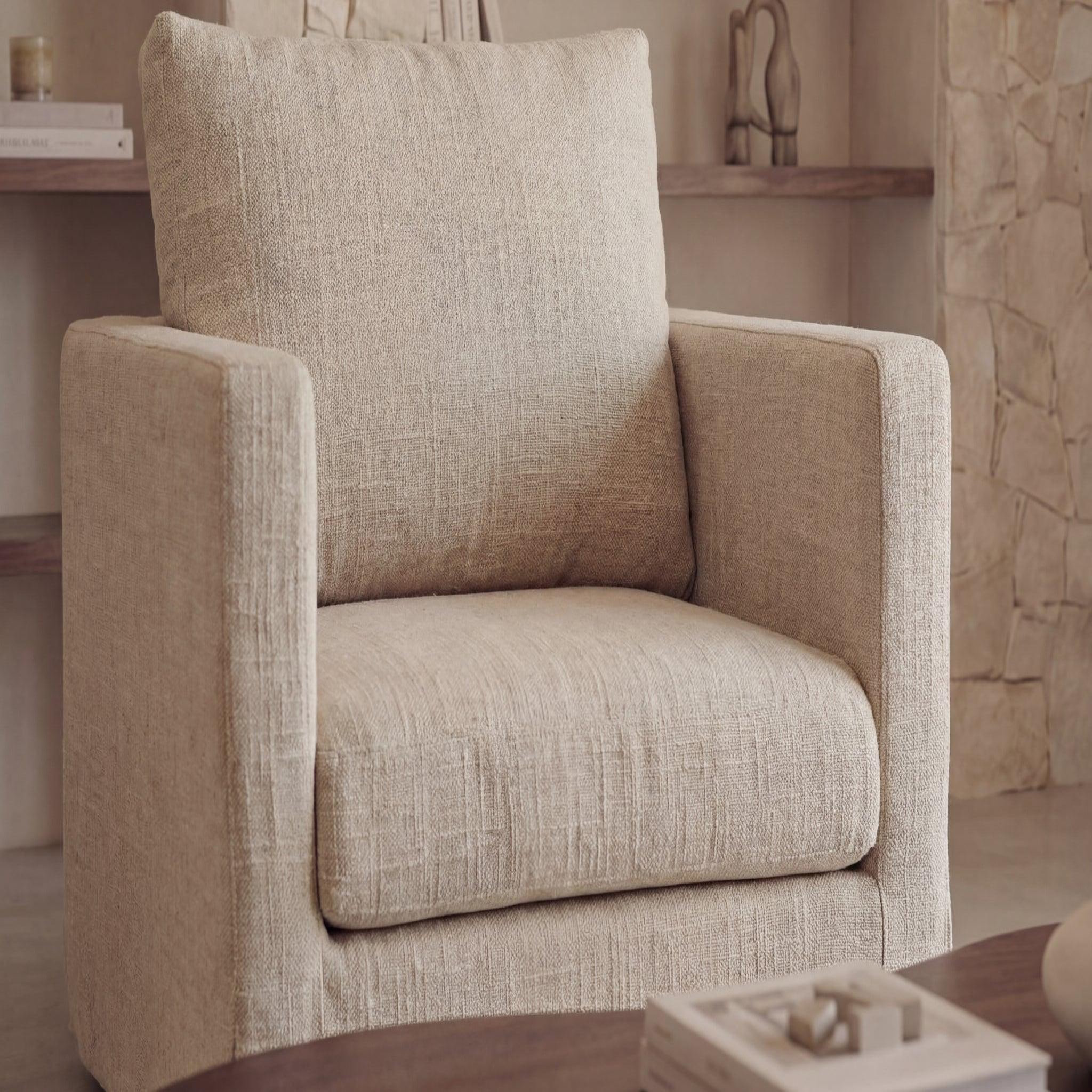 Voir la diapositive 5 : CASANOVA PARIS Leonie - fauteuil tissu chenille déhoussable