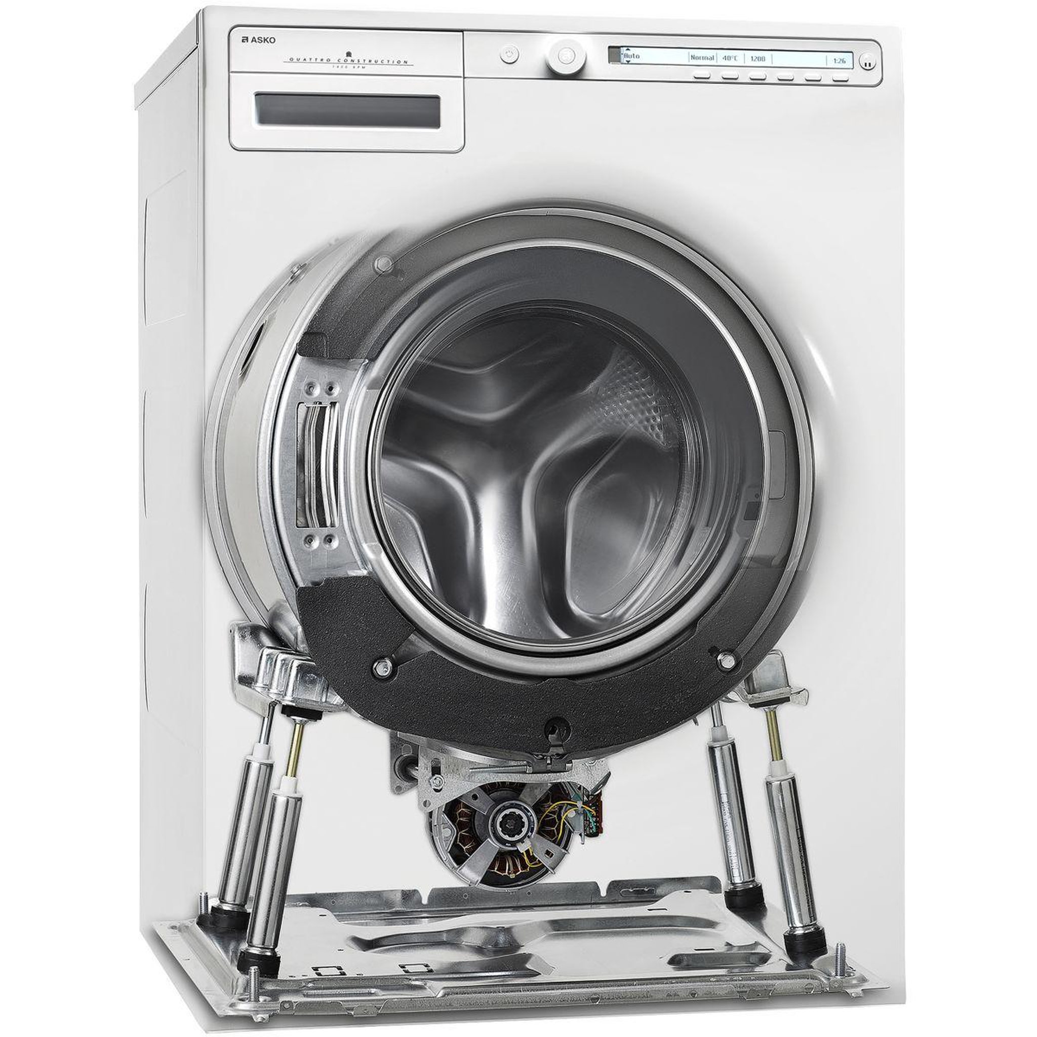 Voir la diapositive 5 : ASKO Lave linge hublot W2086C.W/3 - 8 kg - 1600 tr/min - Classe A - Moteur induction direct drive (sans courroie)