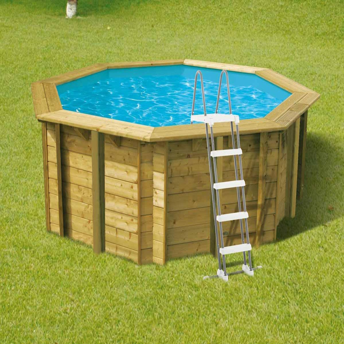 Ubbink Piscine bois Sunwater 3,60 x 1,20 m liner bleu - Ubbink