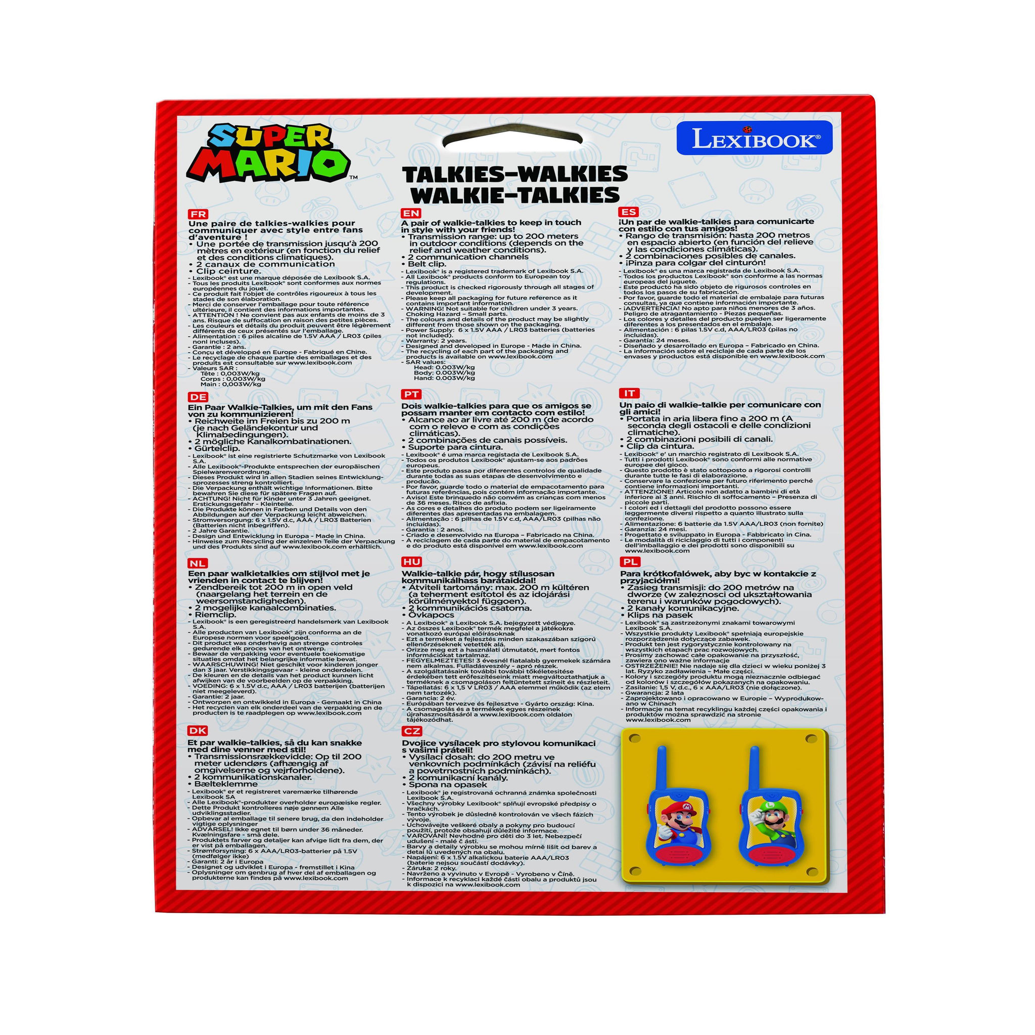 Voir la diapositive 4 : Lexibook Talkies-Walkies Super Mario portée 200m