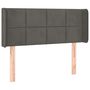 Voir la diapositive 2 : VIDAXL Tete de lit avec oreilles Gris fonce 93x16x78/88 cm Velours