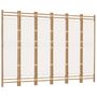 Voir la diapositive 3 : VIDAXL Cloison de separation pliante 6 panneaux 240 cm Bambou et toile