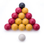 Paris Prix Lot de 16 Billes de Billard  Jeu Anglais  5cm Jaune & Rouge