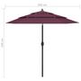 Voir la diapositive 6 : VIDAXL Parasol de jardin a 3 niveaux mat en aluminium rouge bordeaux