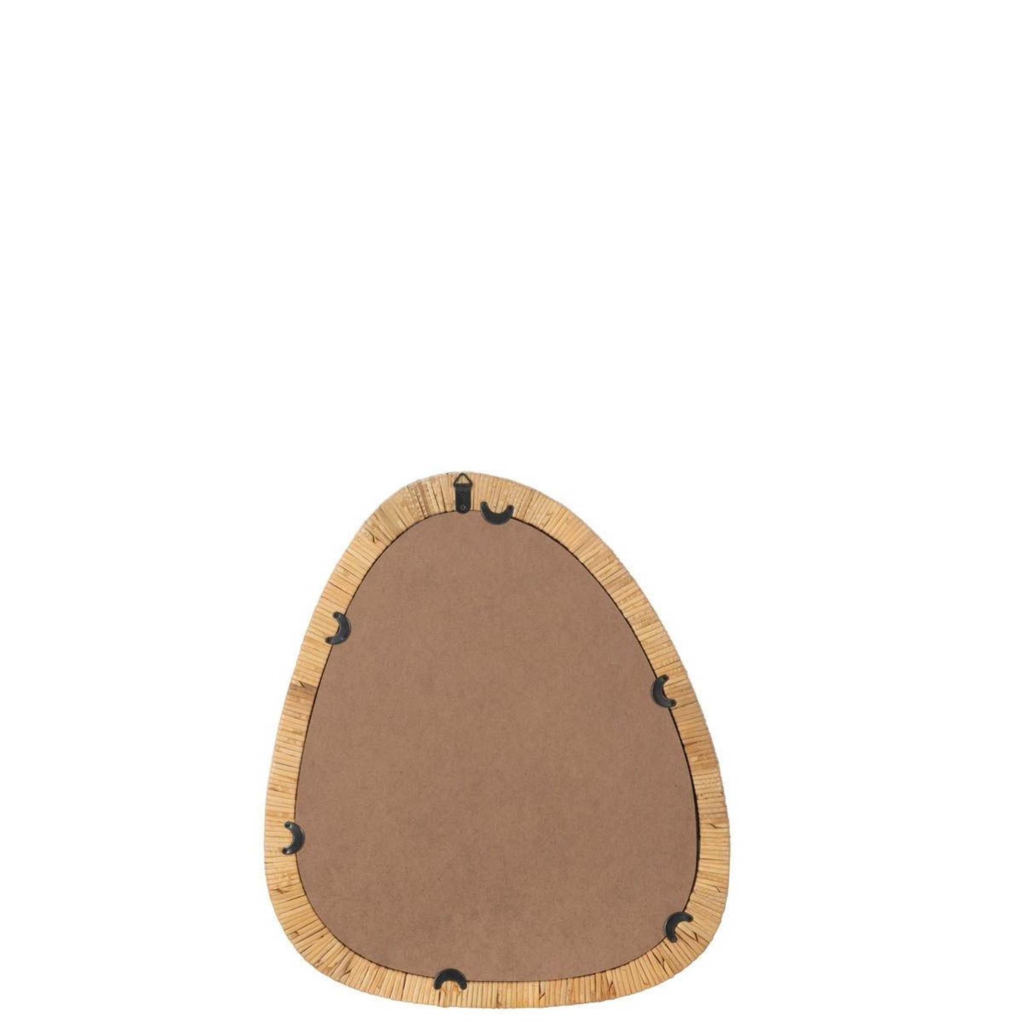 Voir la diapositive 2 : J-LINE Miroir Mural Design  Dusty  46cm Naturel