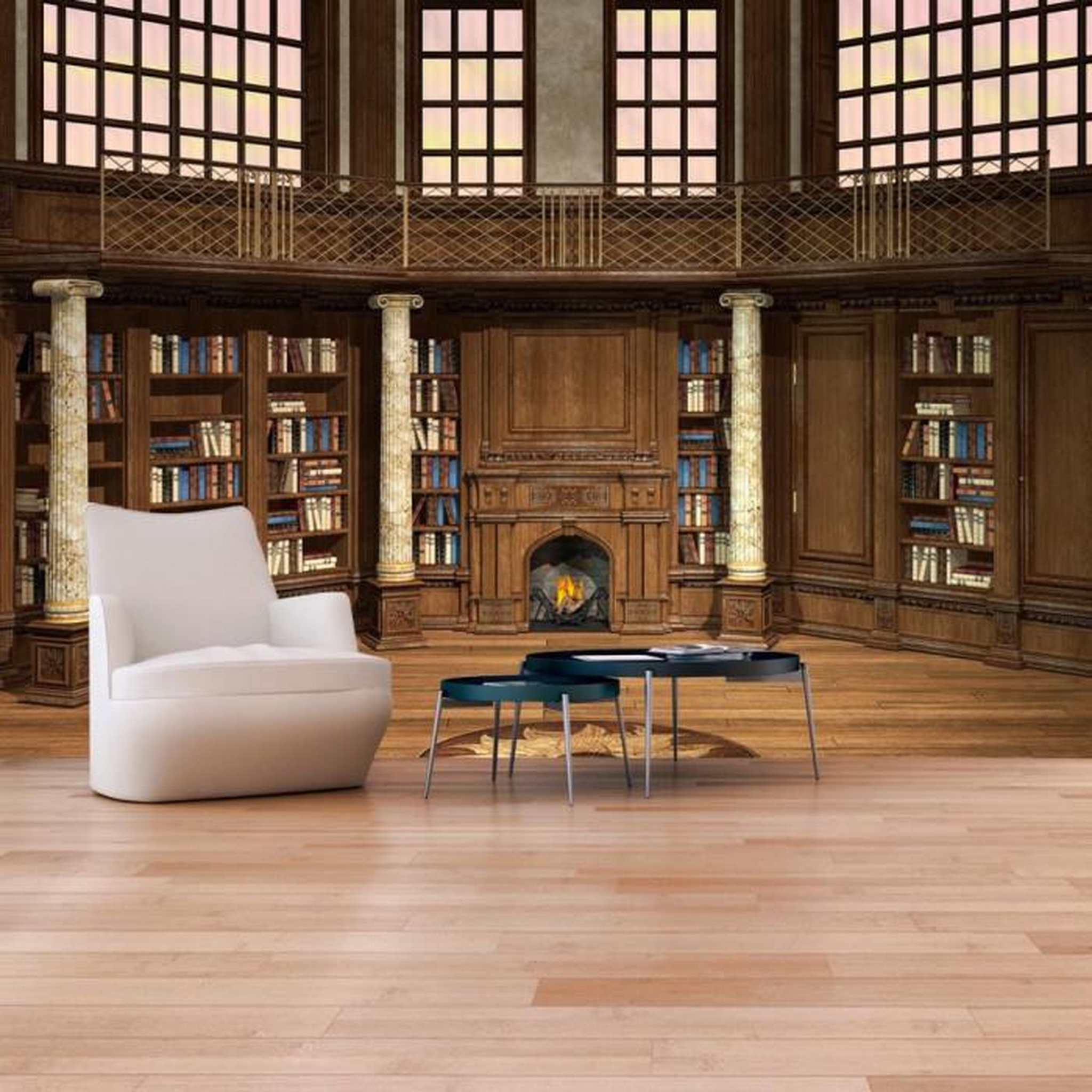 Paris Prix Papier Peint  Library of Dreams. Coloris disponibles : Multicolore