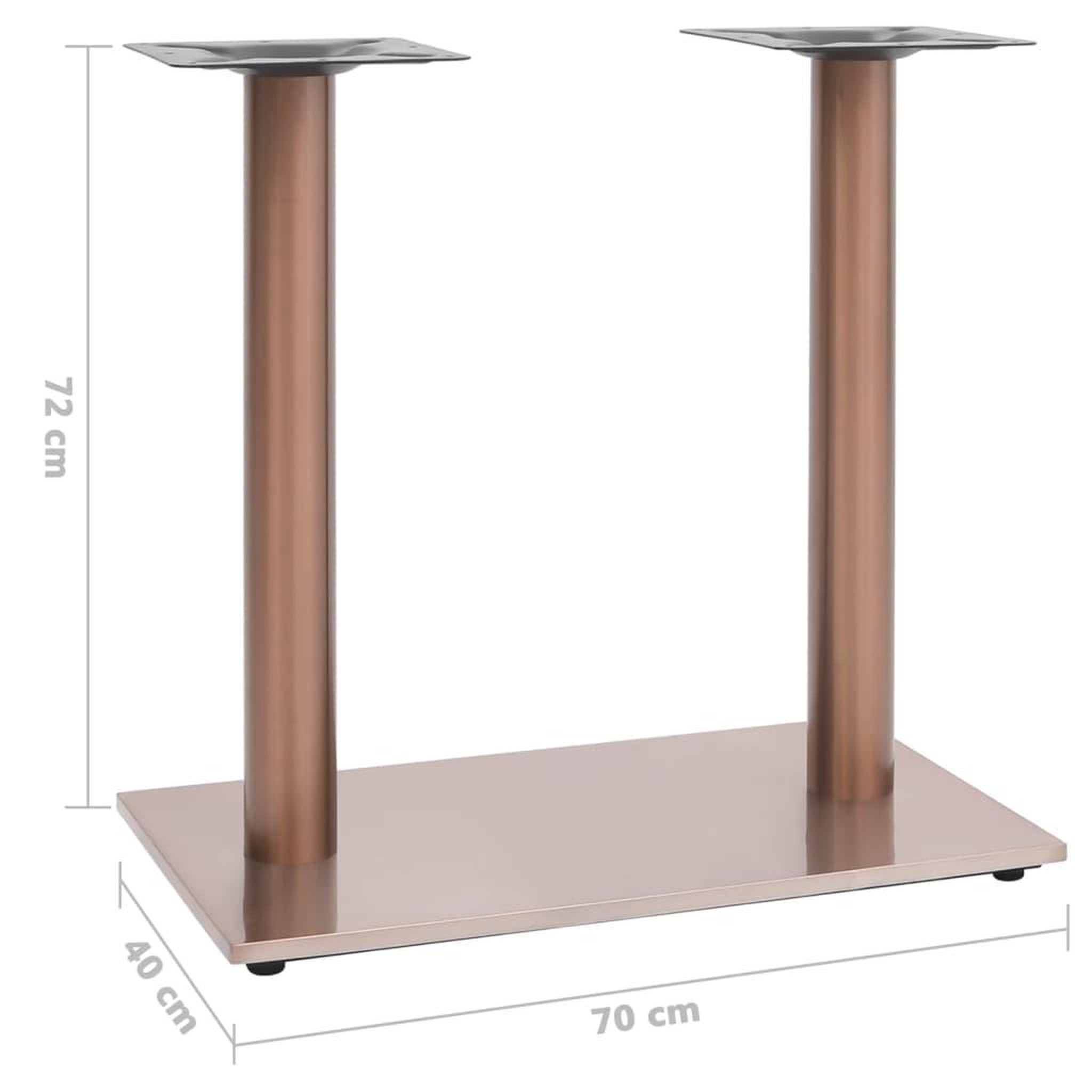 Voir la diapositive 5 : VIDAXL Pied de table de bistro Laiton 70x40x72 cm Acier inoxydable