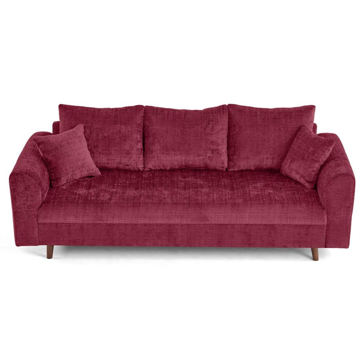 LISA DESIGN Rune - canapé droit 3 places en velours texturé