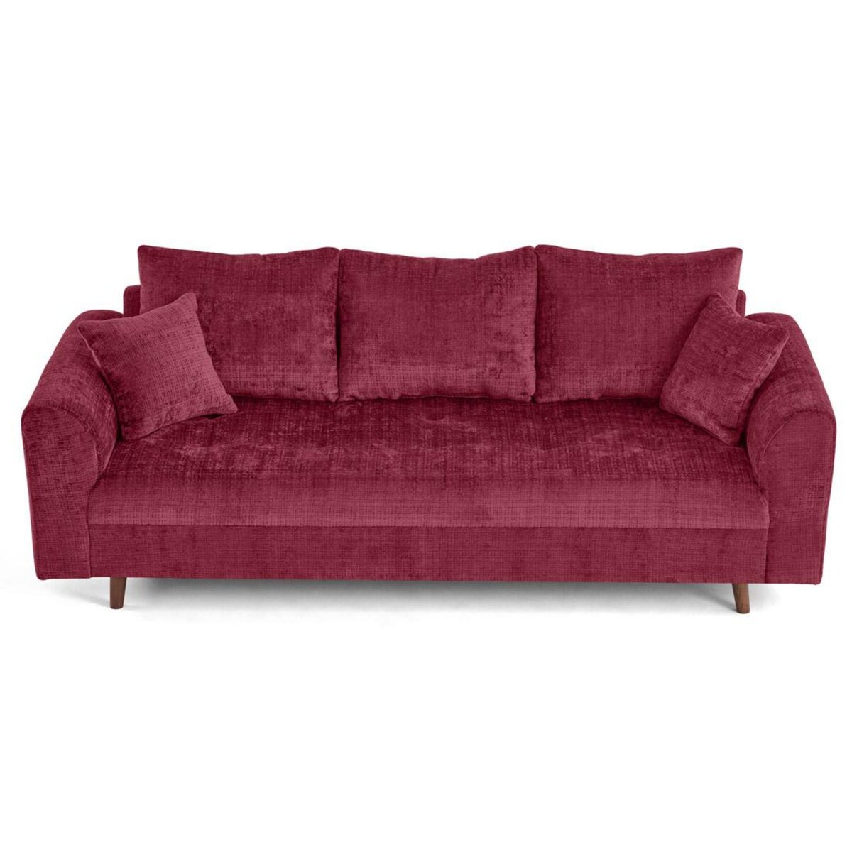 LISA DESIGN Rune - canapé droit 3 places en velours texturé