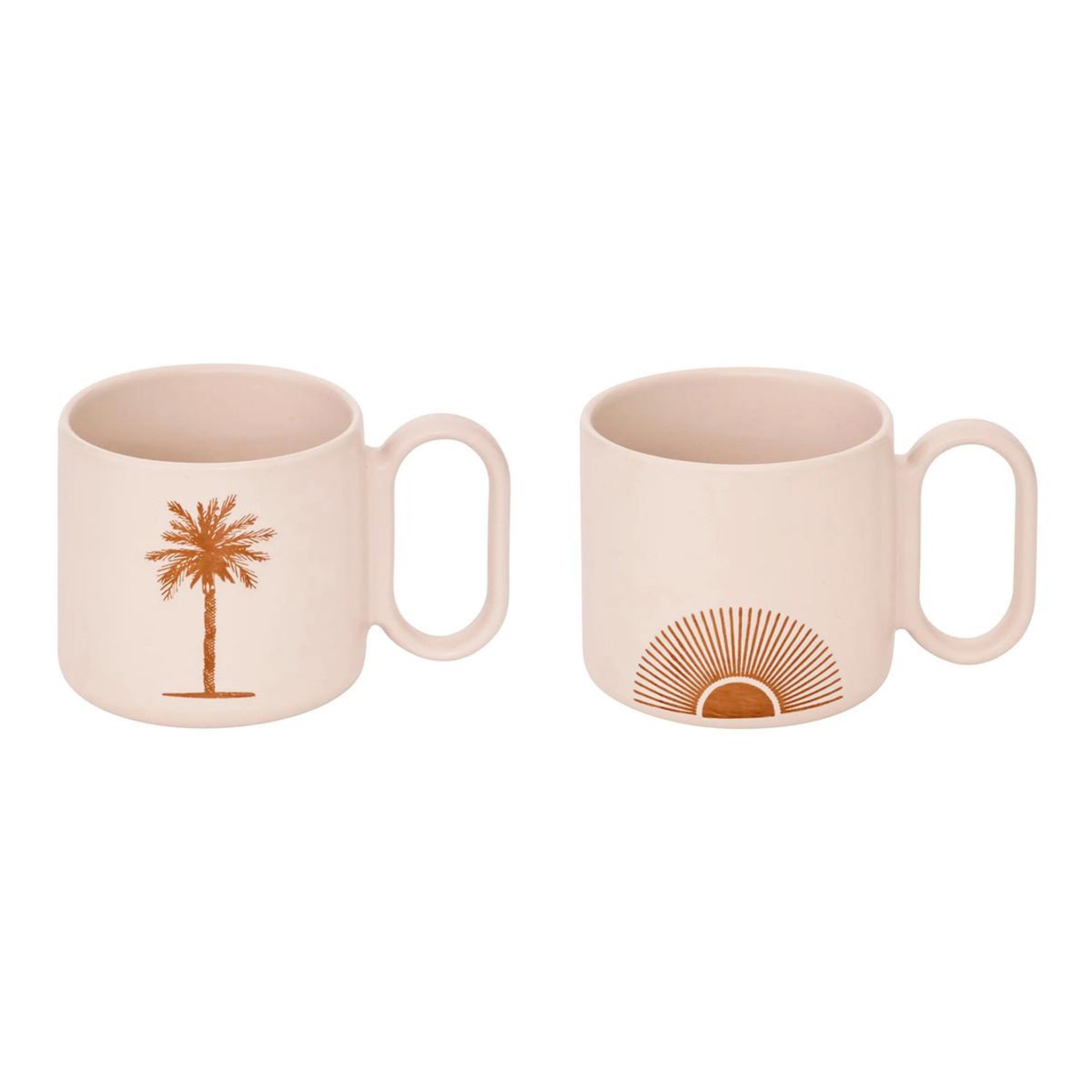SECRET DE GOURMET Coffret 2 mugs  sunshine  36cl beige