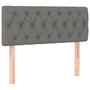 Voir la diapositive 2 : VIDAXL Tete de lit Gris fonce 90x7x78/88 cm Tissu