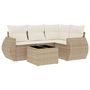Voir la diapositive 2 : VIDAXL Salon de jardin avec coussins 5 pcs beige resine tressee