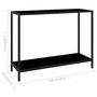 Voir la diapositive 6 : VIDAXL Table console Noir 100x35x75 cm Verre trempe