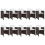 Voir la diapositive 2 : VIDAXL Ensemble a manger d'exterieur et coussins 11 pcs resine tressee