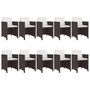 Voir la diapositive 2 : VIDAXL Ensemble a manger d'exterieur et coussins 11 pcs resine tressee