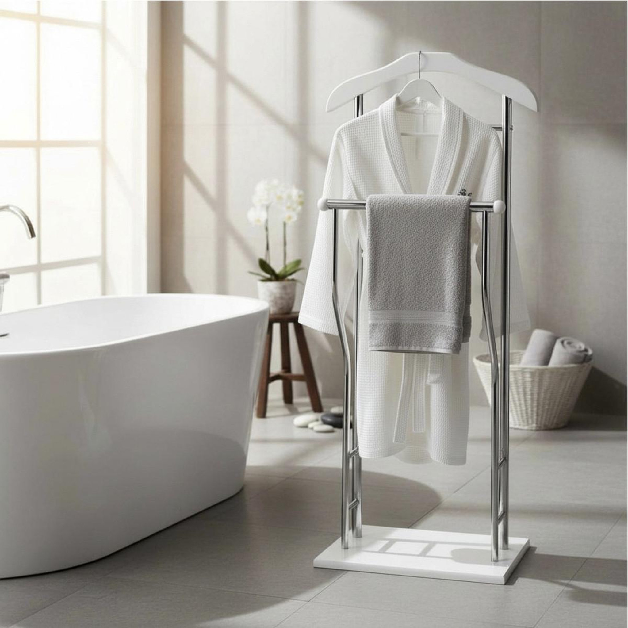 Voir la diapositive 2 : Paris Prix Valet de chambre déco  hava  110cm blanc