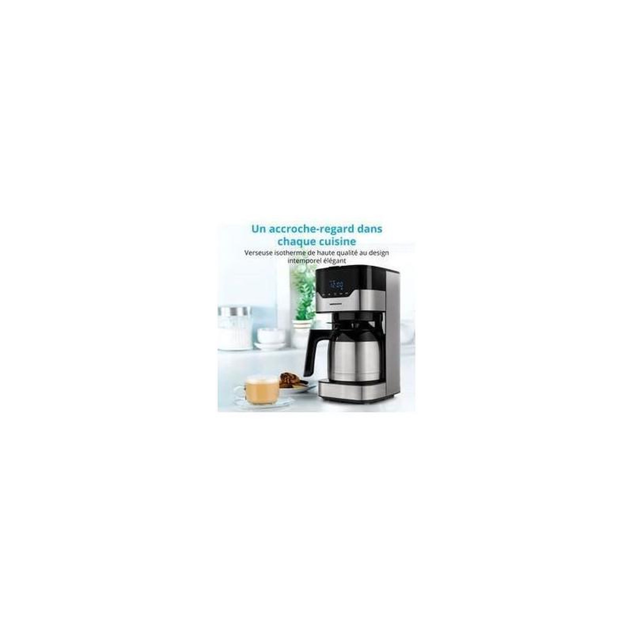 Voir la diapositive 3 : Medion Cafetiere filtre programmable avec carafe - MEDION - MD 18458 - isotherme - 900W - 1,2 L