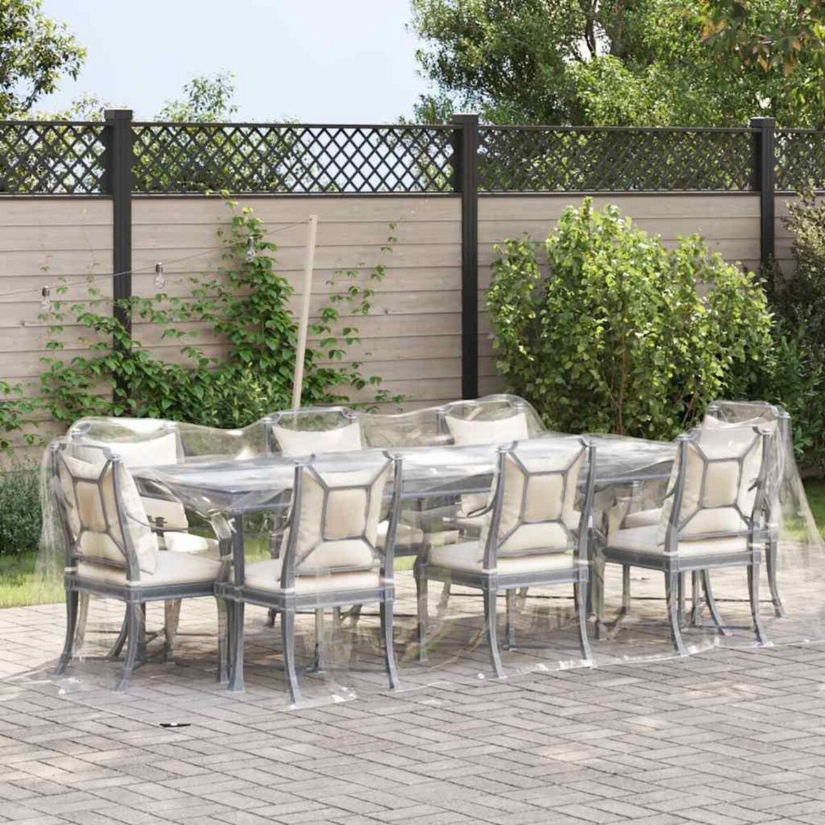 VIDAXL Bache transparente avec œillets 2x4 m PVC