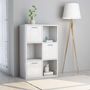 Voir la diapositive 1 : VIDAXL Armoire de rangement Blanc brillant Bois d'ingenierie