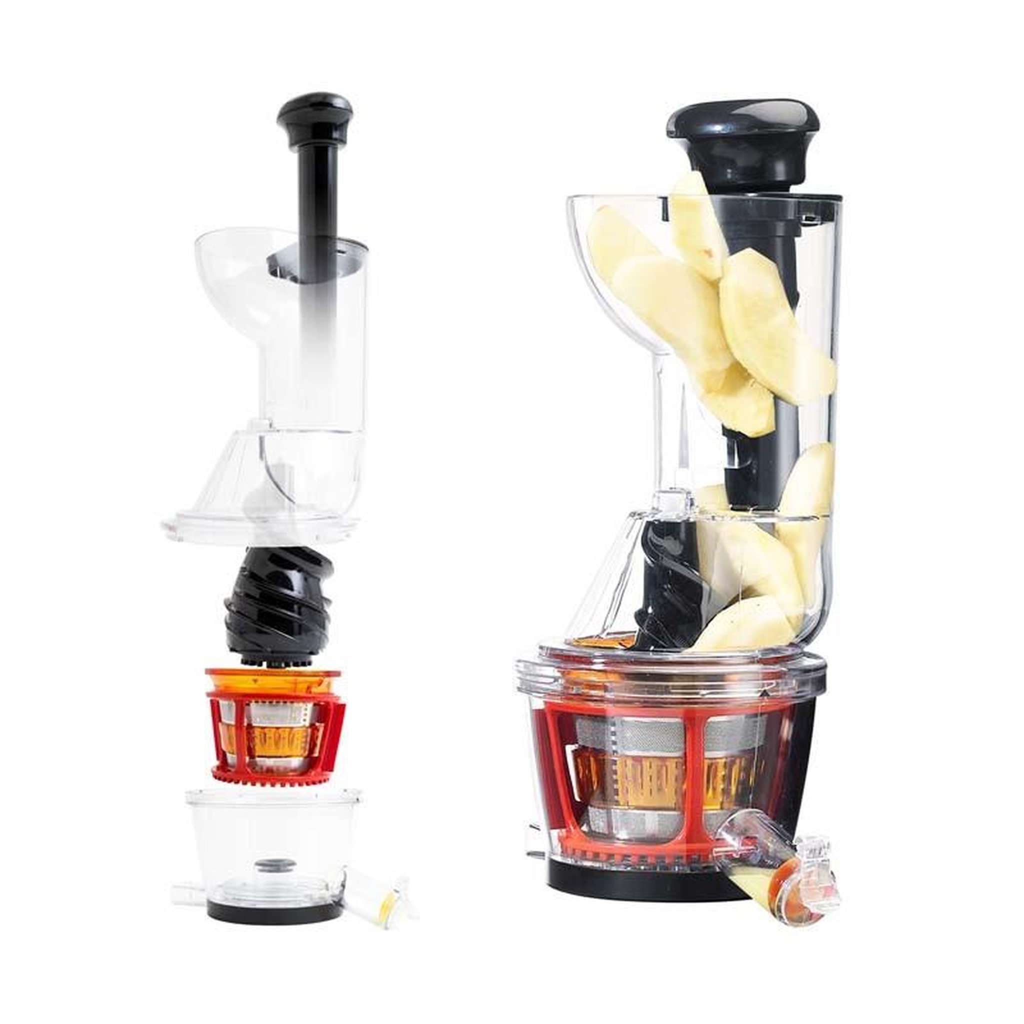 Voir la diapositive 5 : KITCHENCOOK Extracteur de fruits et légumes à pression douce 3 tamis ultimate noir kitchencook