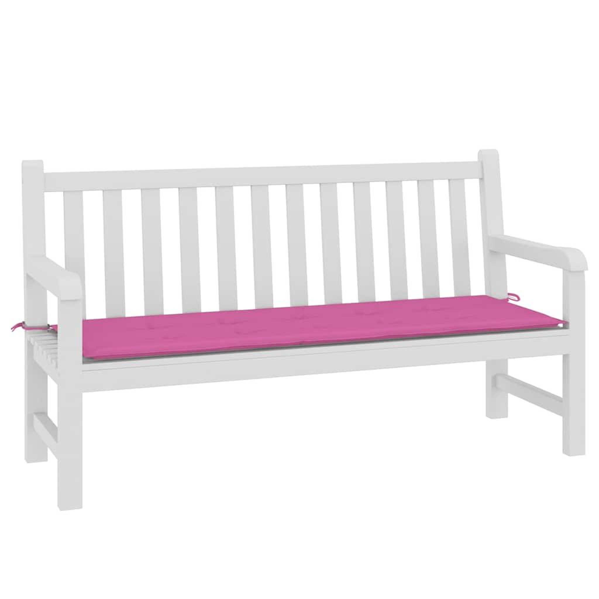 Voir la diapositive 3 : VIDAXL Coussin de banc de jardin rose 150x50x3 cm tissu oxford