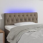 VIDAXL Tete de lit a LED Taupe 90x7x78/88 cm Tissu