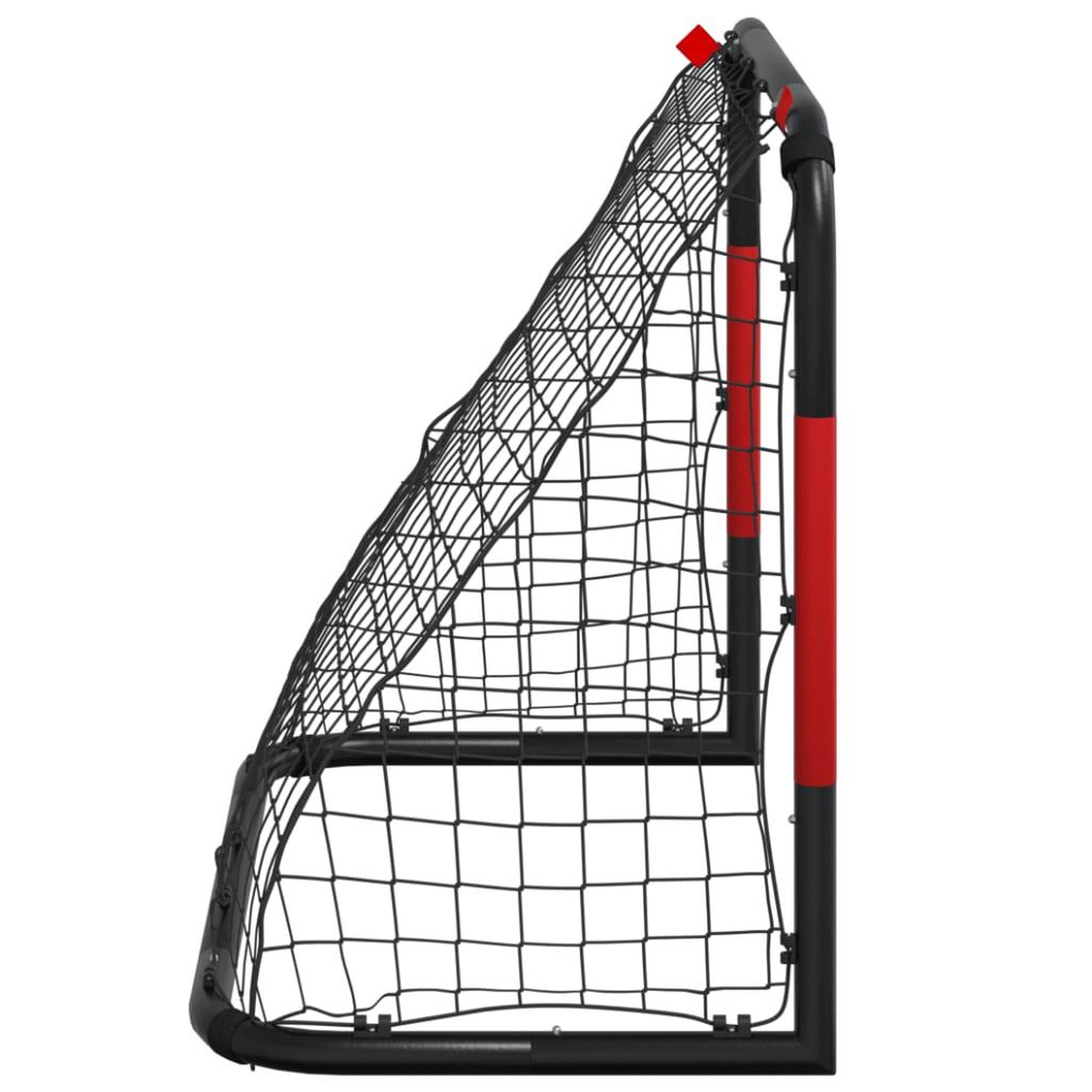 Voir la diapositive 5 : VIDAXL But de football avec filet rouge et noir 90x48x71 cm acier