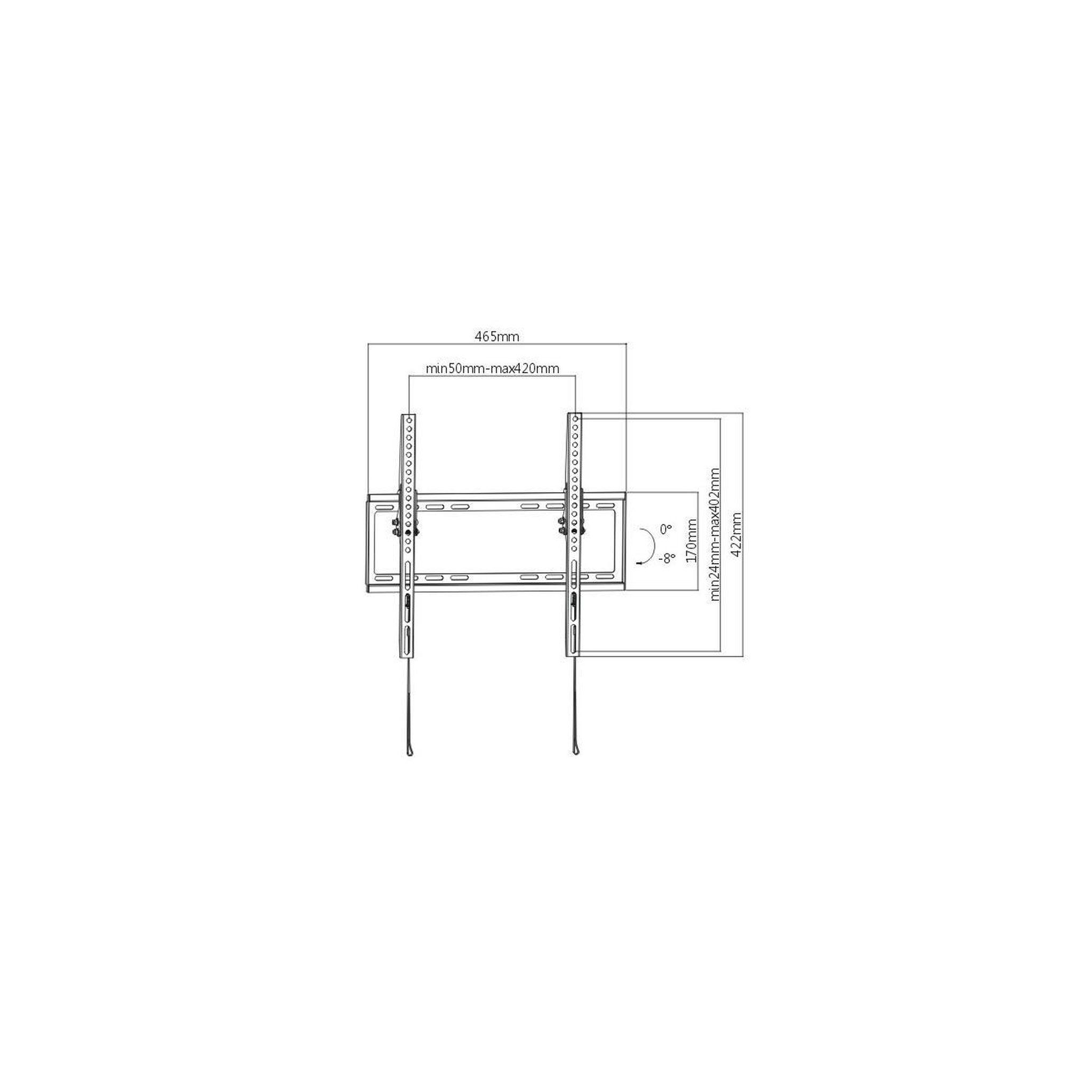 Voir la diapositive 3 : LINK Support TV Link LKBR03 pour écrans de 32 à 55 pouces, ultra-mince, charge maximale 35 kg, VESA max. 400x400