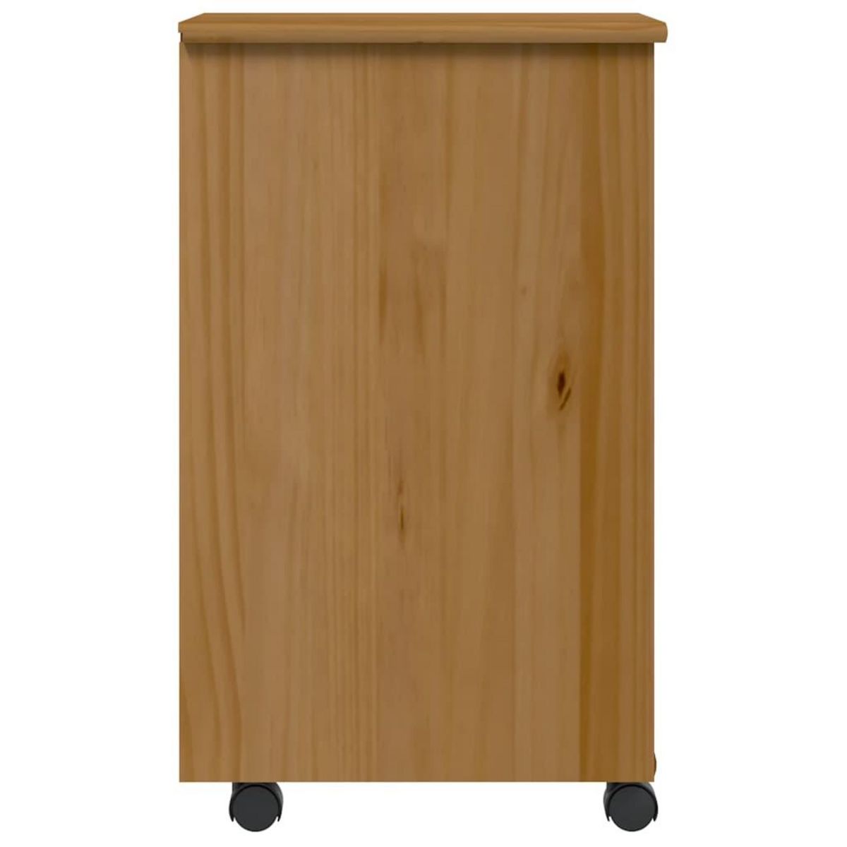 VIDAXL Armoire roulante avec tiroirs MOSS bois de pin marron miel