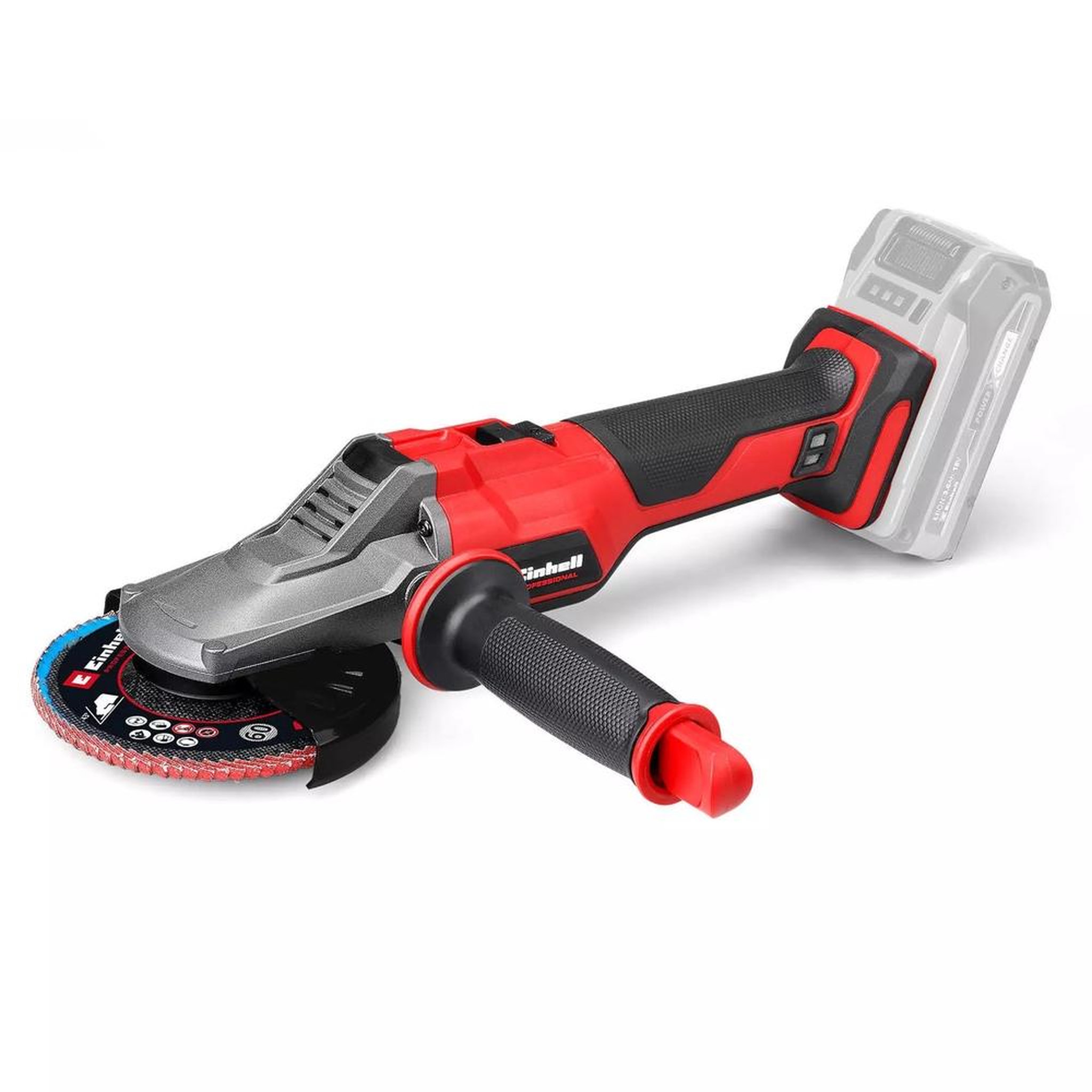 Einhell Meuleuse d'angle TP-AG 18/125 F Li BL Solo - 18V - brushless - tête plate - disque 125mm - sans batterie/chargeur