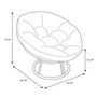 Voir la diapositive 5 : The Home Deco Factory Fauteuil extérieur Cancun coussin blanc