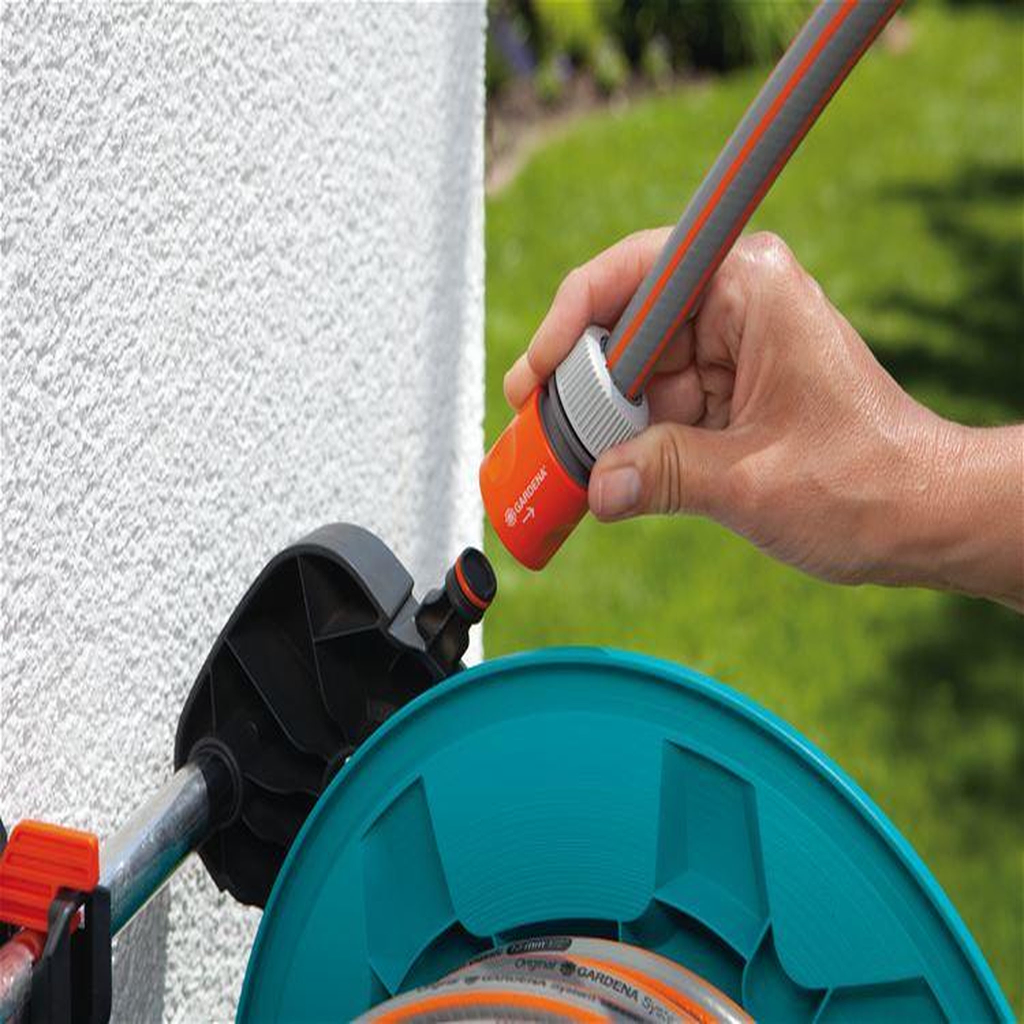 Gardena Dévidoir d'arrosage portable et mural 50 Classic équipé