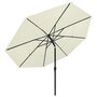 Voir la diapositive 2 : VIDAXL Parasol de jardin a 3 niveaux avec mat en aluminium sable 3,5 m