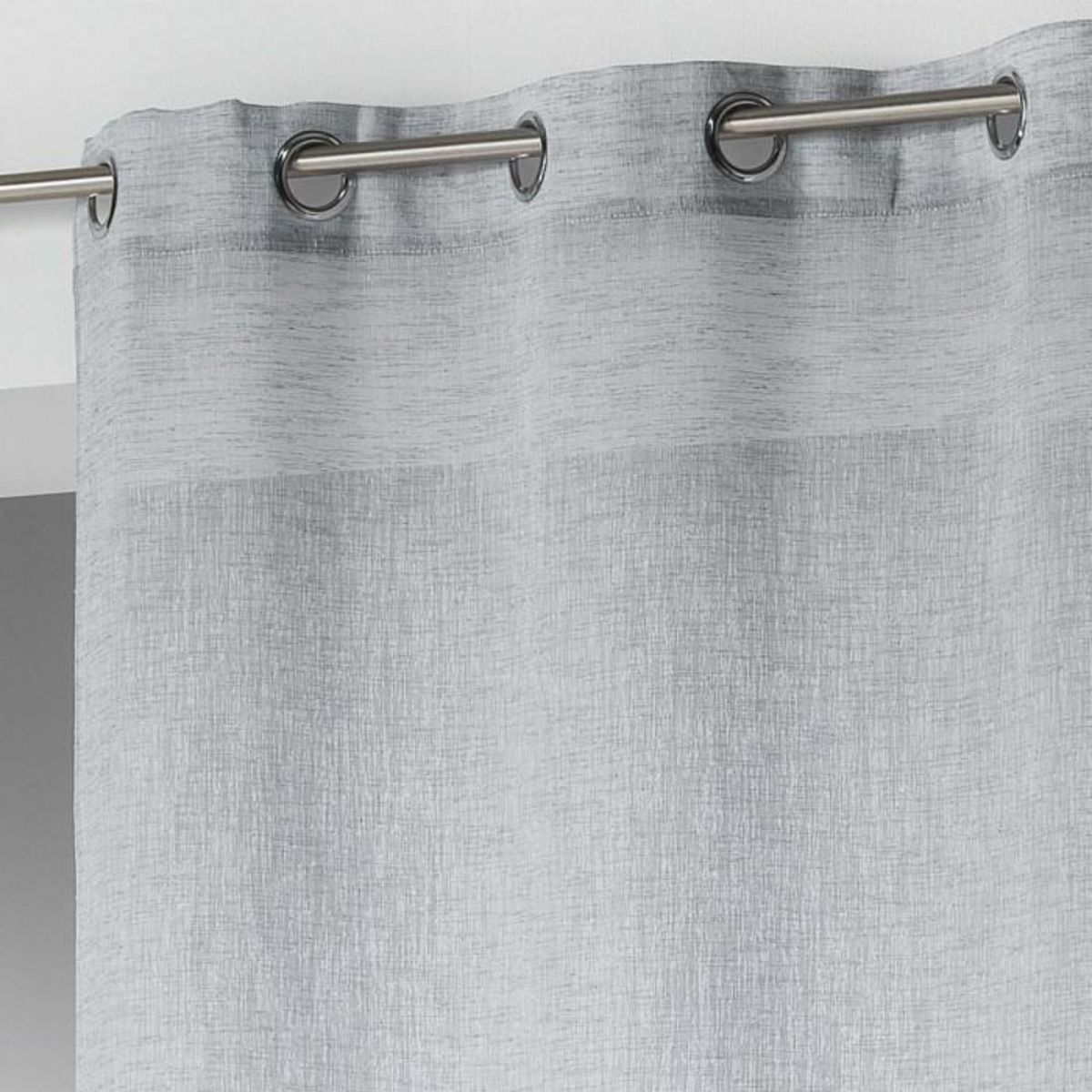 Paris Prix Rideau Voilage à Œillets  Carlin  140x240cm Gris