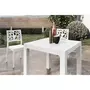 ARETA Table de jardin - 2/4 places - Résine - Blanc - ARES