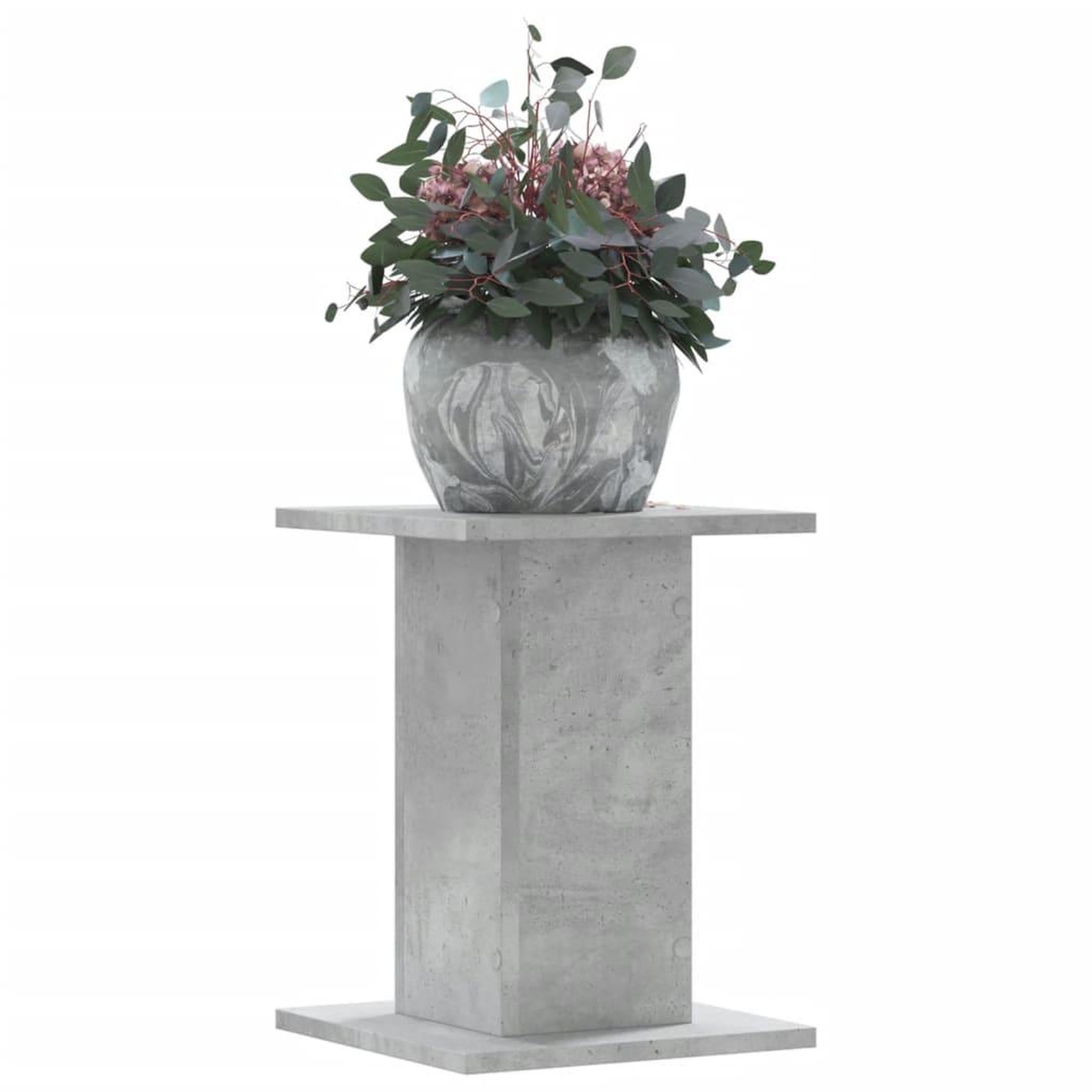 VIDAXL Supports pour plantes 2 pcs gris beton bois d'ingenierie