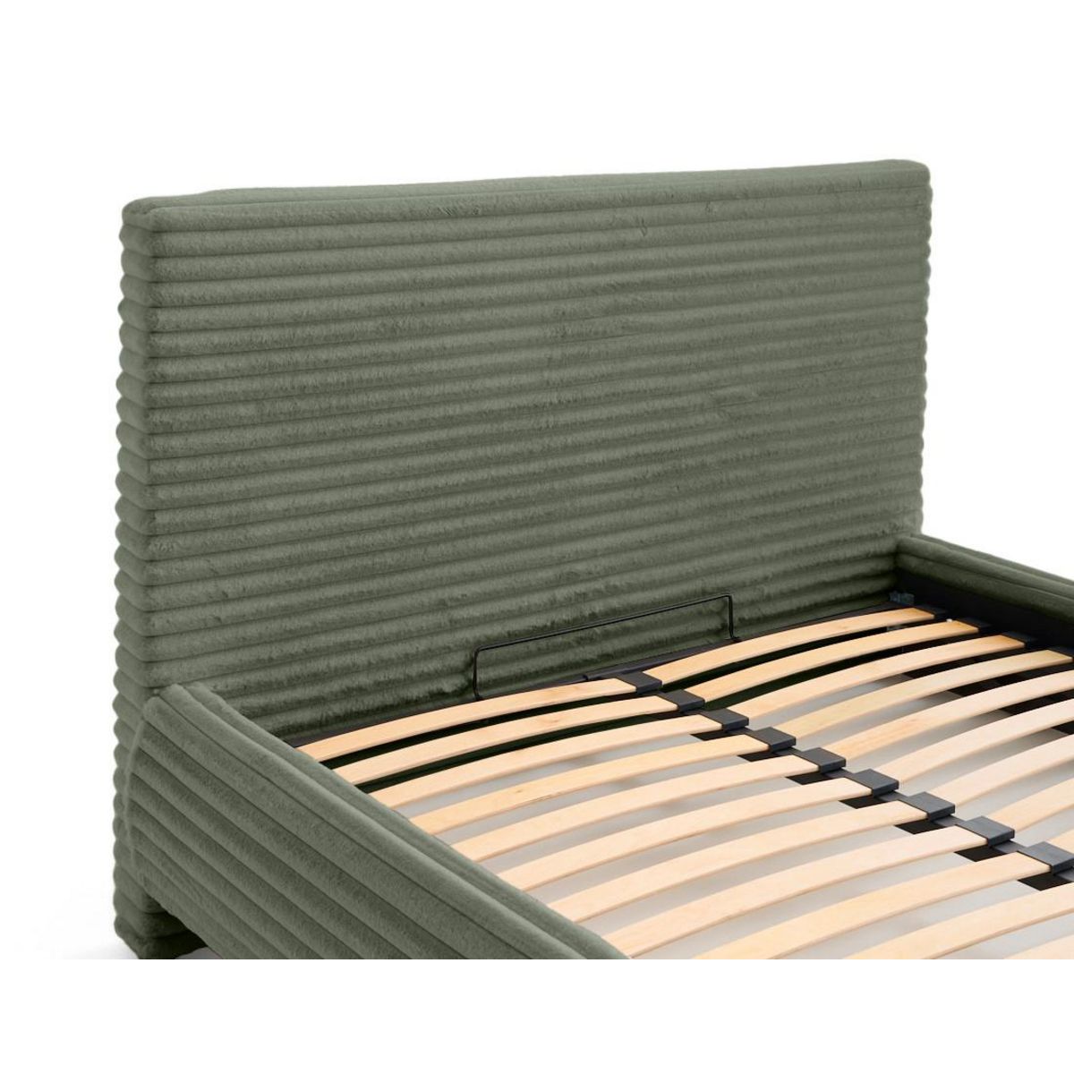 BEST MOBILIER Cristal - lit coffre - 140x200 - sommier inclus - fausse fourrure côtelée