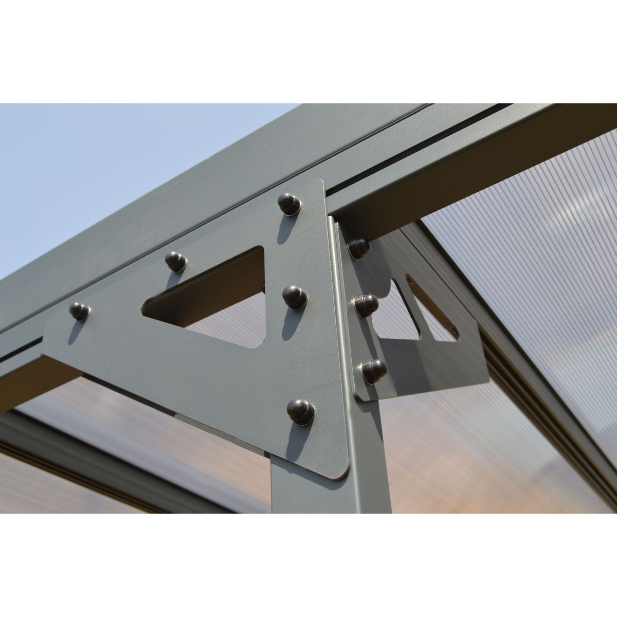 trigano Carport métal MISTRAL 1 voiture 15m2, alu, acier, polycarbonate