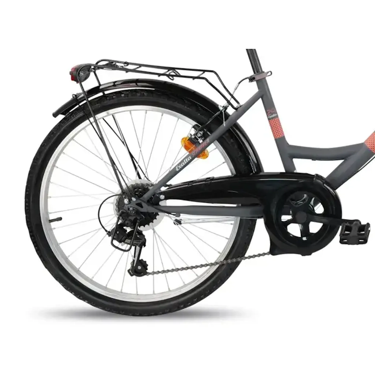 SCRAPPER Vélo 24'' SCRAPPER idéal pour une taille comprise entre 1.40 et 1.60m équipé de 6 vitesses et d'un équipement complet City