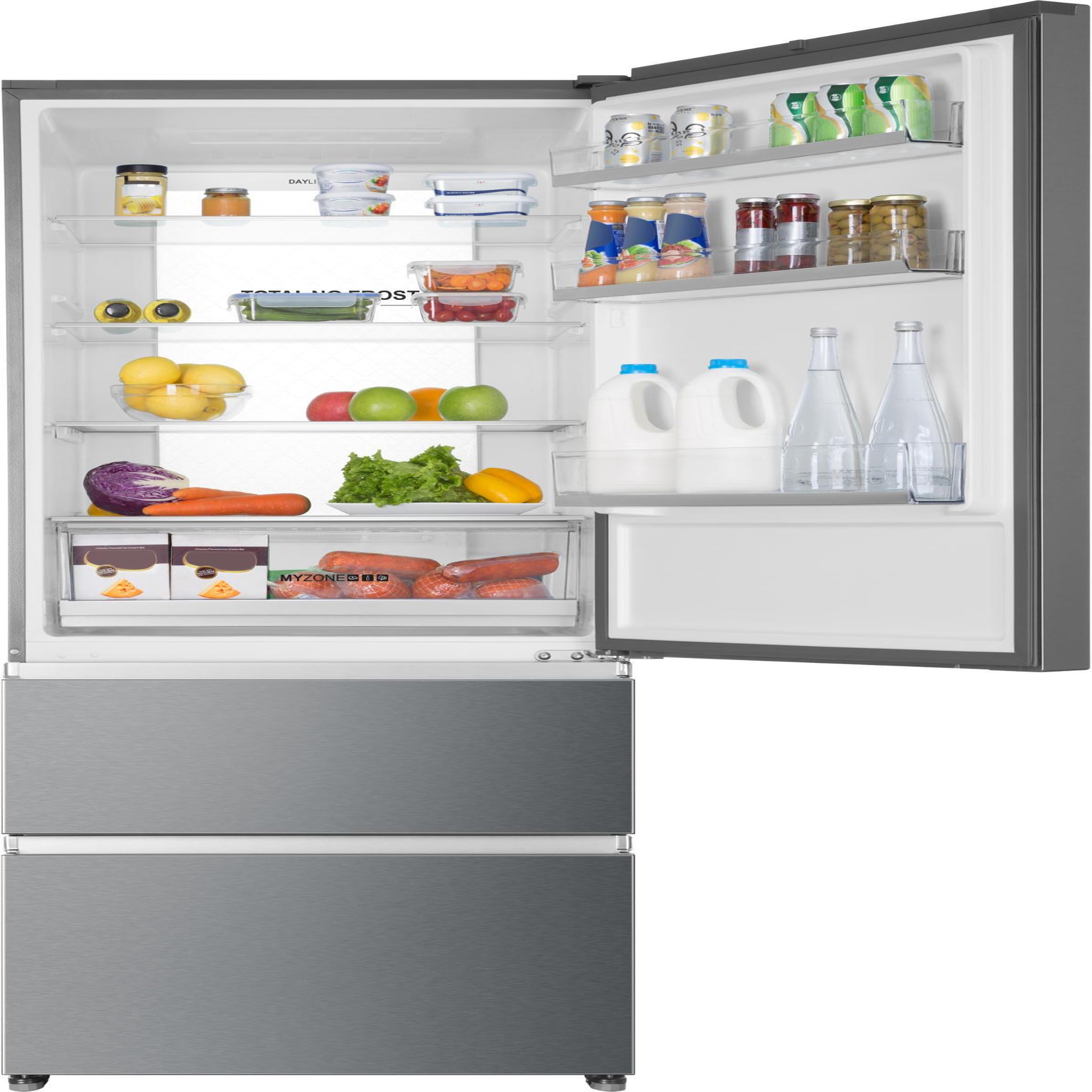 Voir la diapositive 3 : HAIER Réfrigérateur combiné 70cm 431l nofrost platinium - A3FE743CPJ