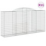 Voir la diapositive 2 : VIDAXL Paniers a gabions arques 11 pcs 300x50x140/160 cm fer galvanise