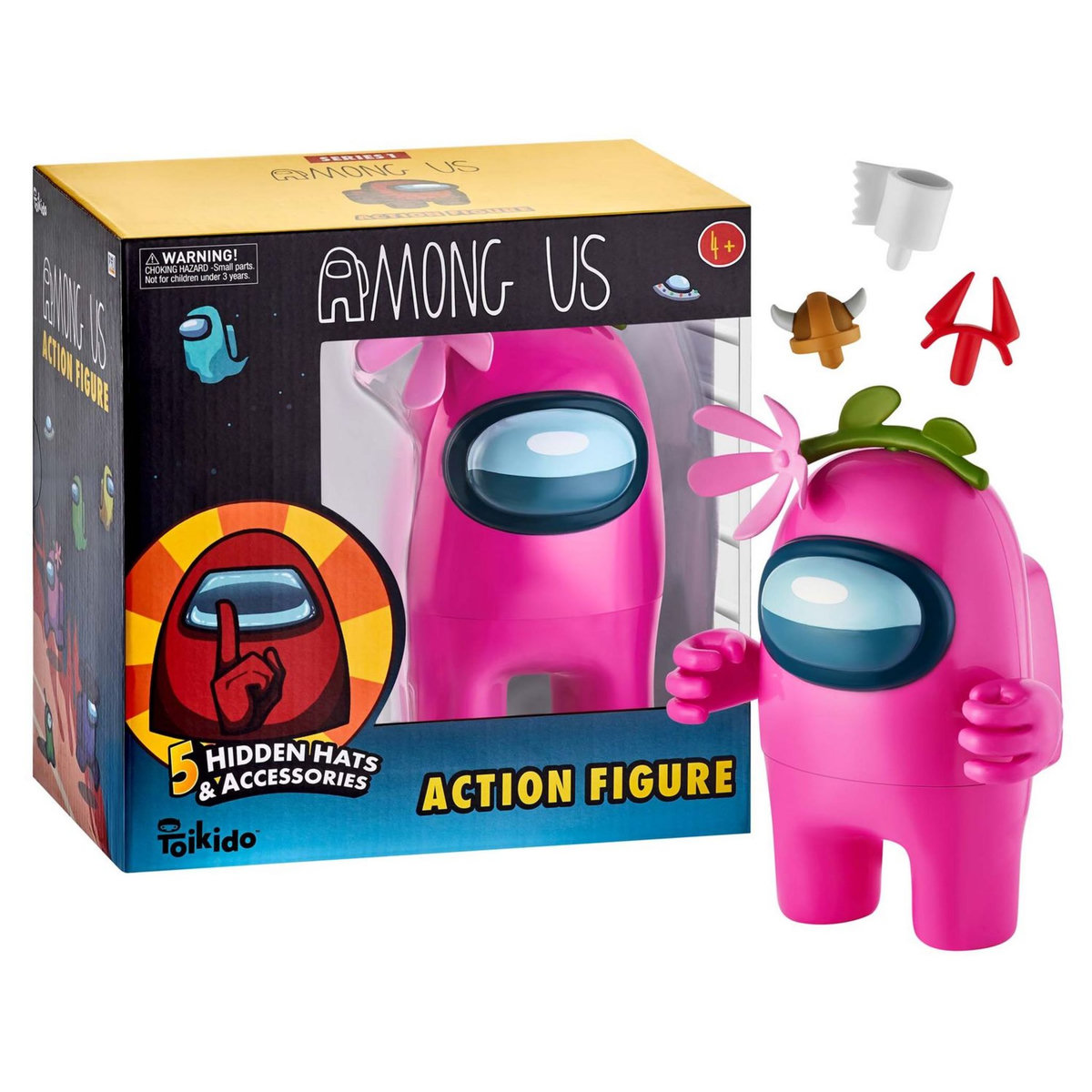 TOMY Among Us Pack de 1 Maxi figurine de 17 cm Rose