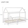 Voir la diapositive 4 : MERAX Lit cabane enfant 90 x 200 cm avec sommier