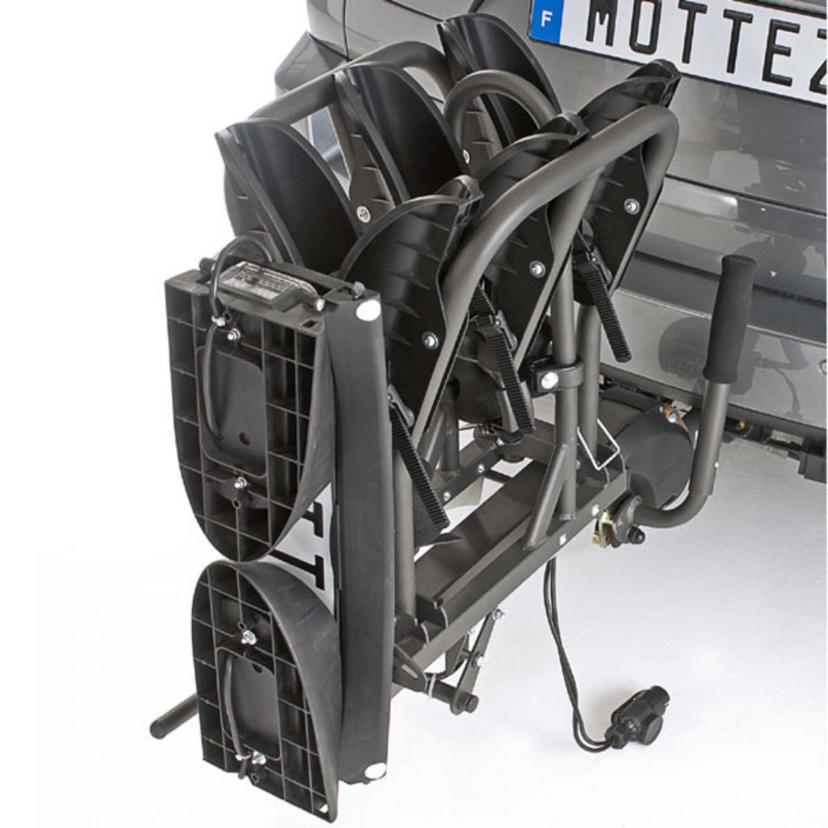 MOTTEZ Porte-vélos d'attelage plateforme rabattable & pliable 
