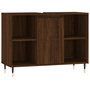 Voir la diapositive 2 : VIDAXL Armoire salle de bain chene marron 80x33x60cm bois d'ingenierie