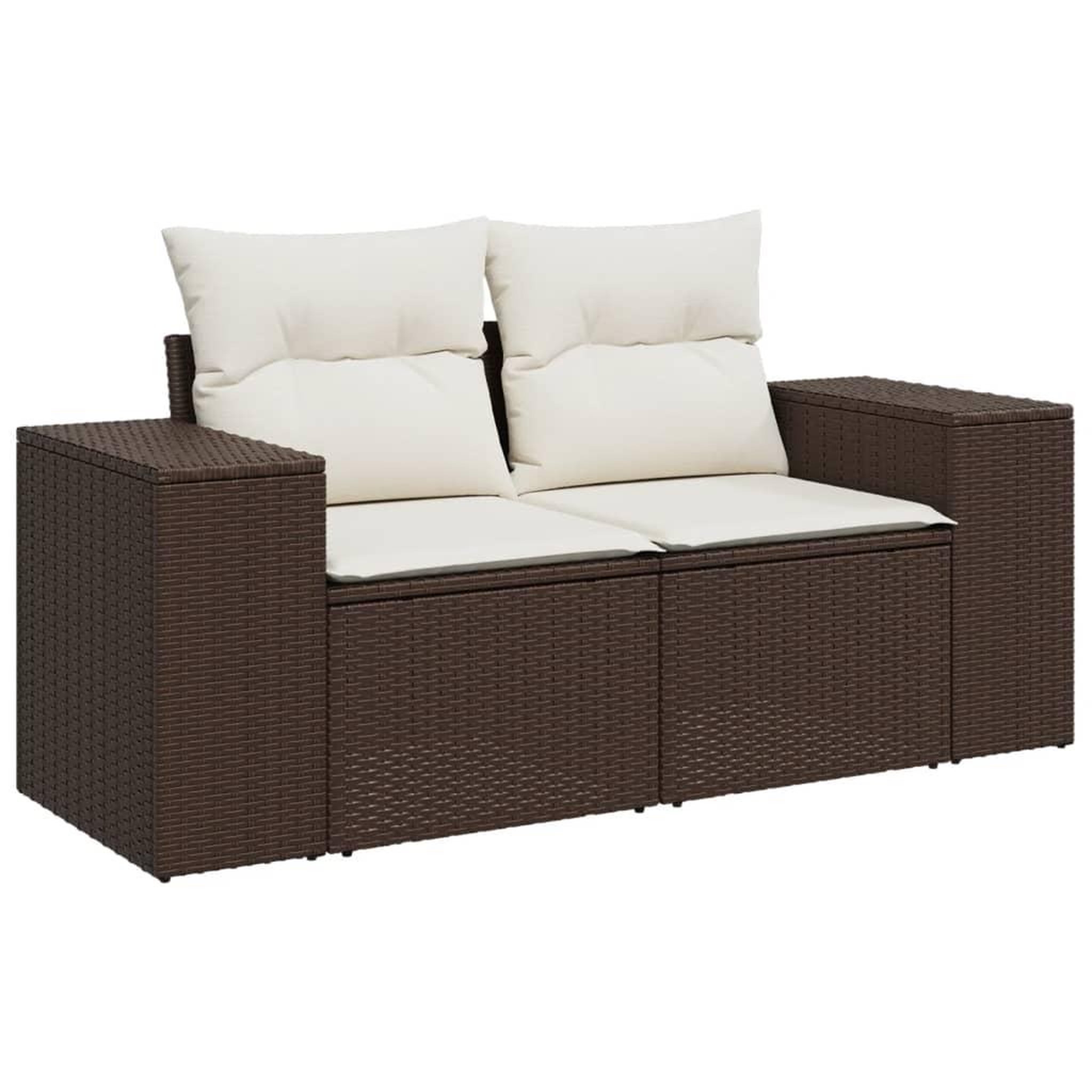 Voir la diapositive 4 : VIDAXL Salon de jardin 8 pcs avec coussins marron resine tressee