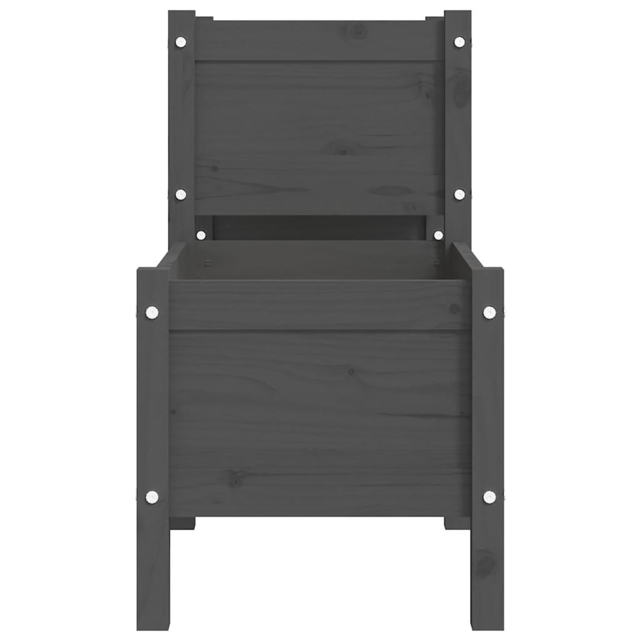 Voir la diapositive 5 : VIDAXL Jardiniere Gris 178,5x44x75 cm Bois massif de pin